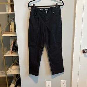 Style & Co. Women's Curvy Capri Black Straight Leg Jeans
